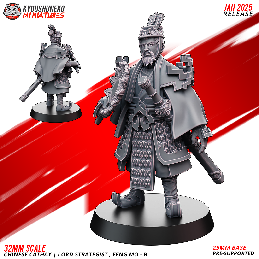 Lord Strategist Feng Mo, Chinese Cathay, Kyoushuneko Miniatures - Image 3