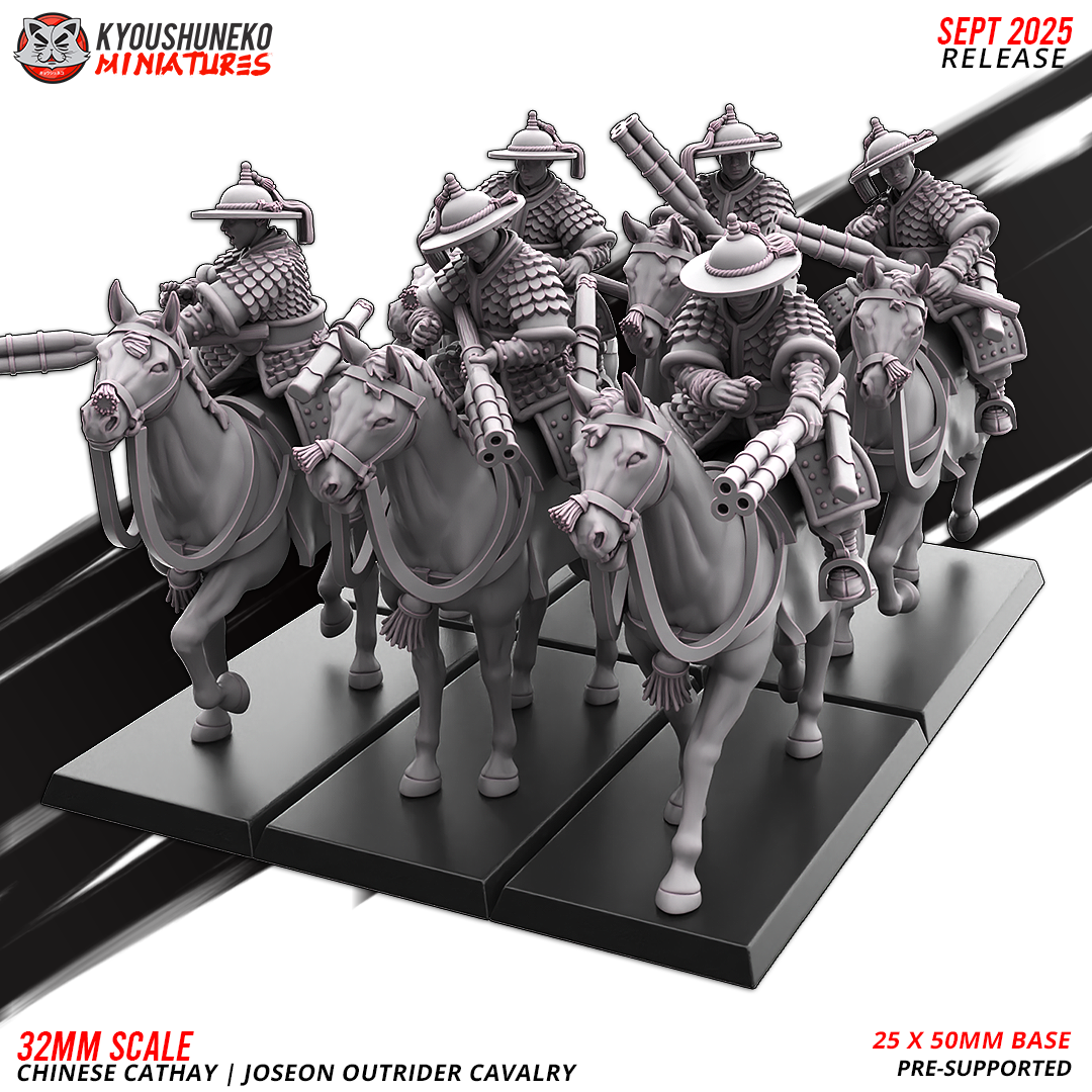 Joeseon Outrider Cavalry, Chinese Cathay, Kyoushuneko Miniatures