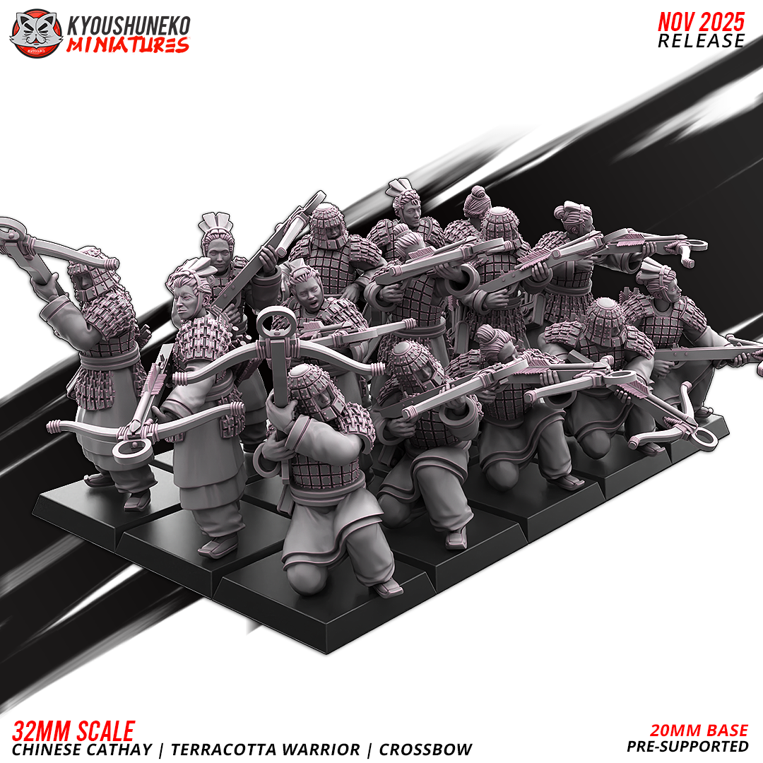 Terracotta Warriors - Crossbows, Chinese Cathay, Kyoushuneko Miniatures