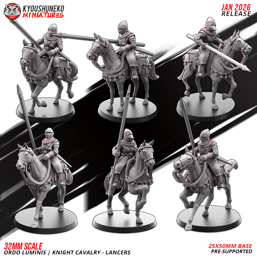 Knight Cavalry - Lancers, Ordo Luminis, Kyoushuneko Miniatures - Image 8
