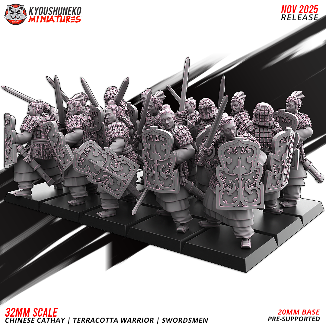 Terracotta Warriors - Swordsmen, Chinese Cathay, Kyoushuneko Miniatures