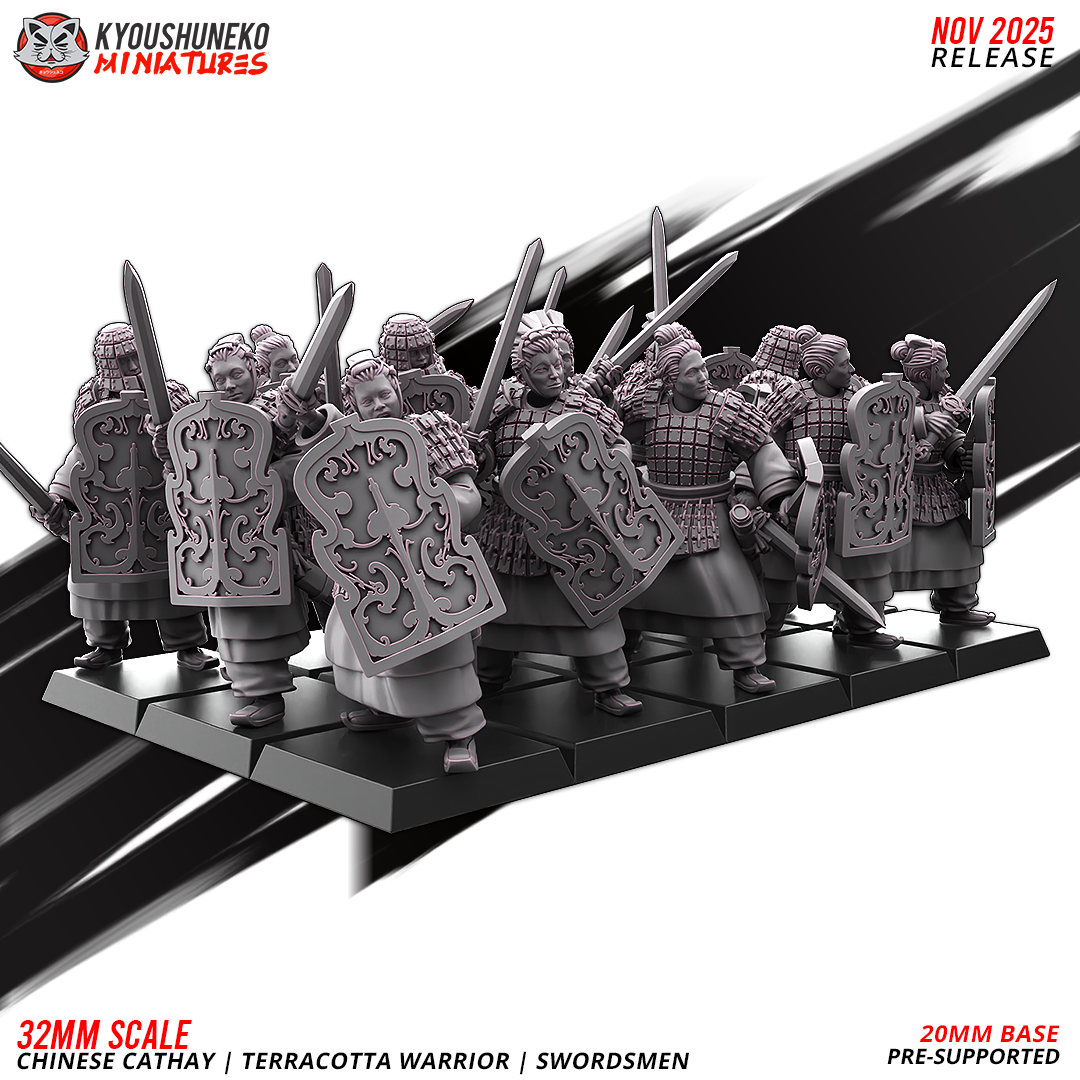 Terracotta Warriors - Swordsmen, Chinese Cathay, Kyoushuneko Miniatures - Image 5