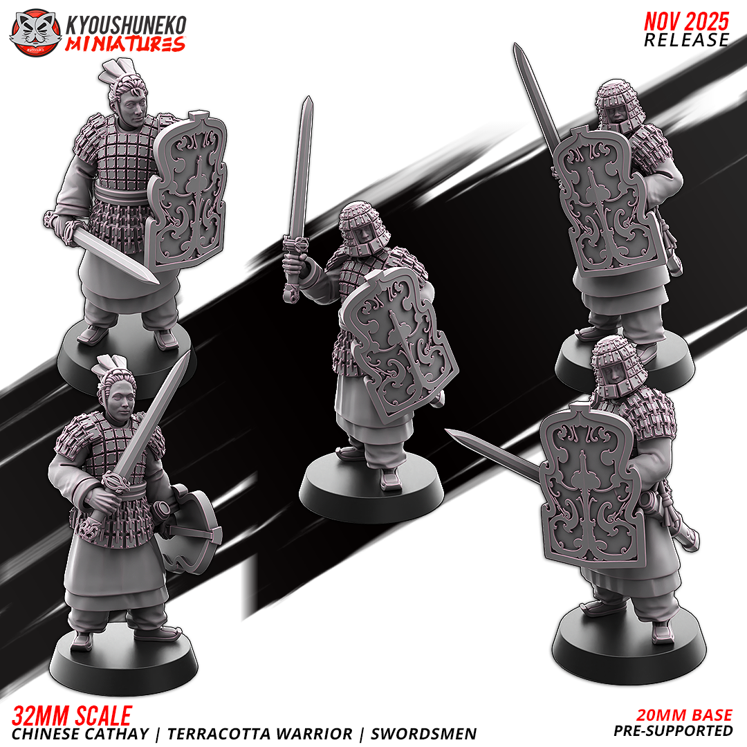Terracotta Warriors - Swordsmen, Chinese Cathay, Kyoushuneko Miniatures - Image 4