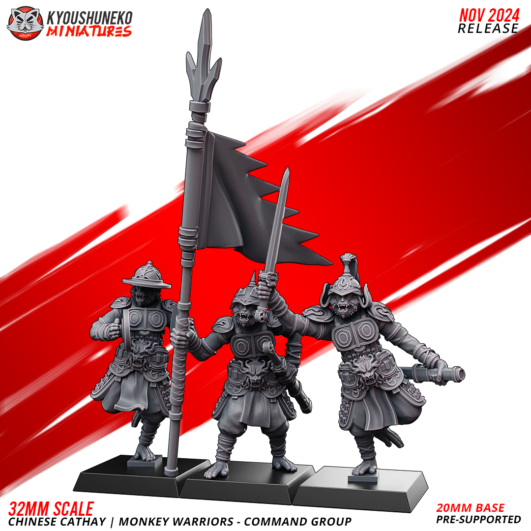 Monkey Warriors Command Group, Chinese Cathay, Kyoushuneko Miniatures