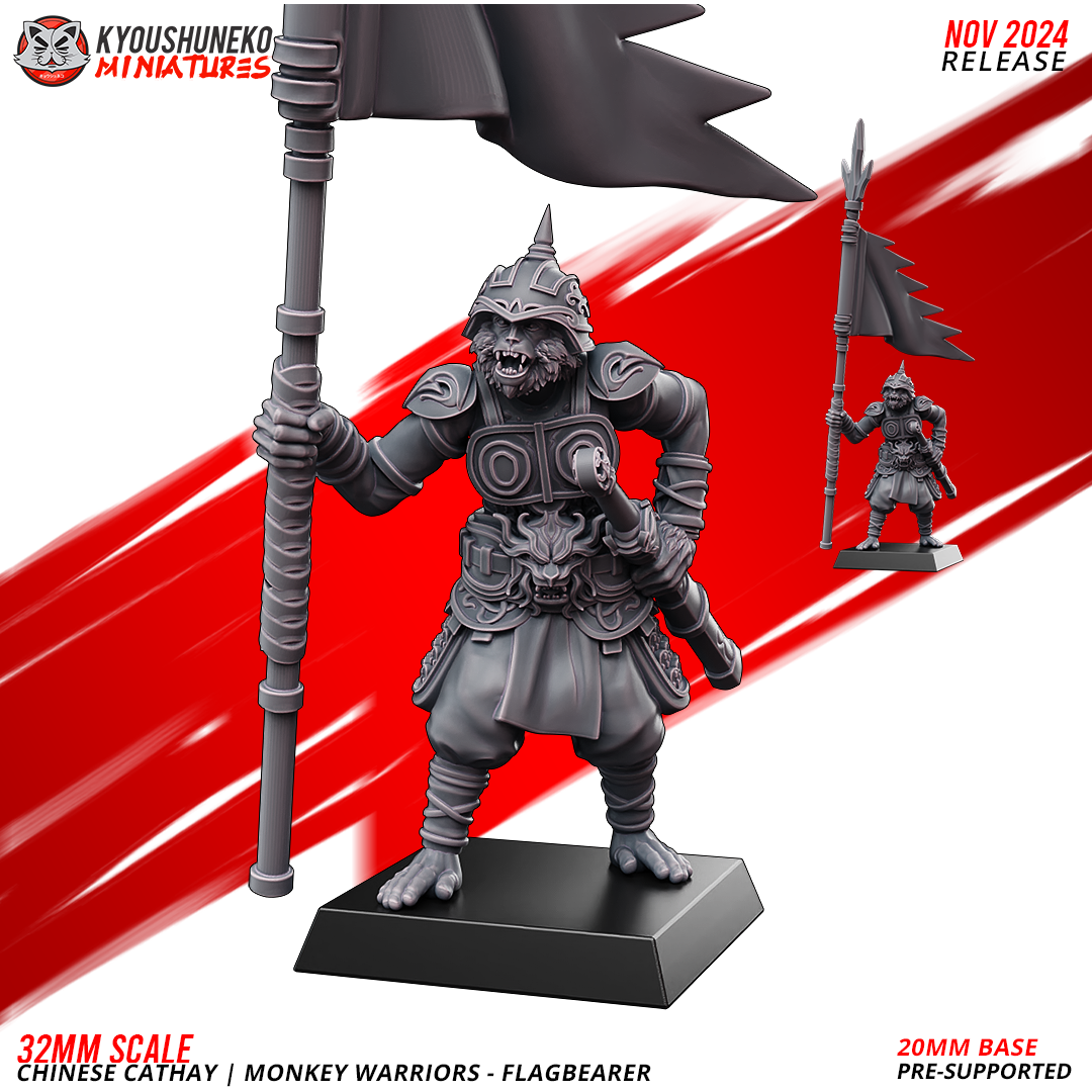 Monkey Warriors Command Group, Chinese Cathay, Kyoushuneko Miniatures - Image 2