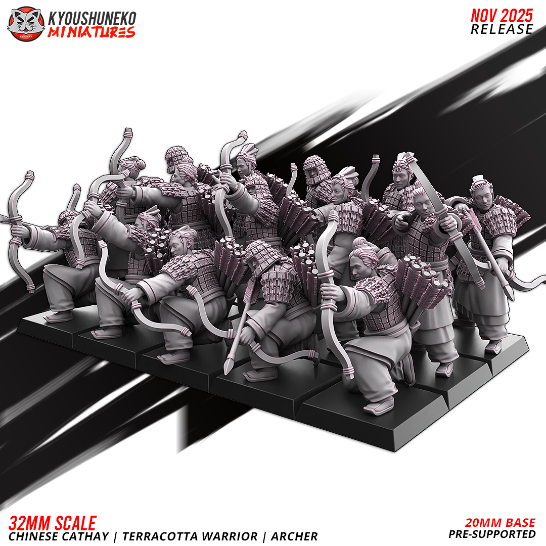 Terracotta Warriors - Archers, Chinese Cathay, Kyoushuneko Miniatures