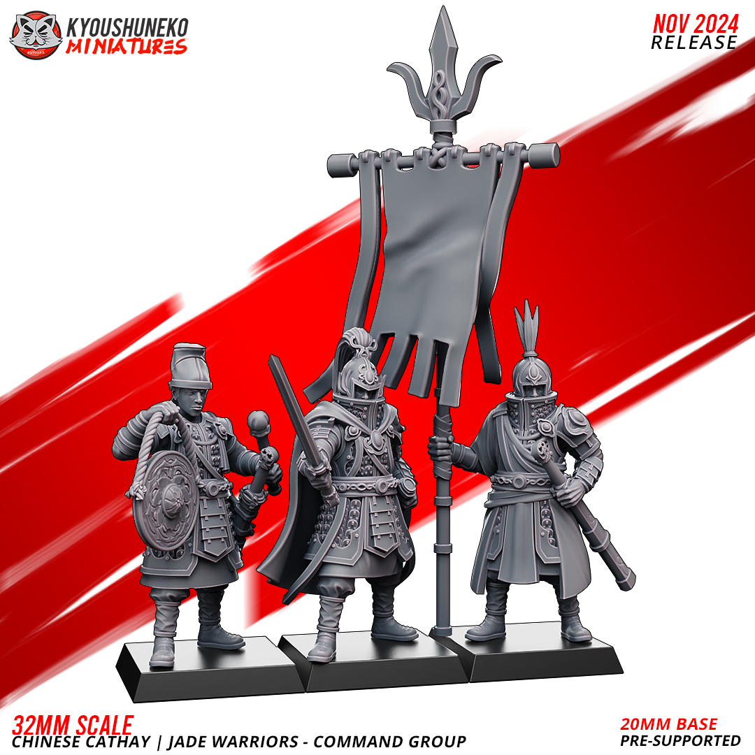 Jade Warriors Command Group, Chinese Cathay, Kyoushuneko Miniatures