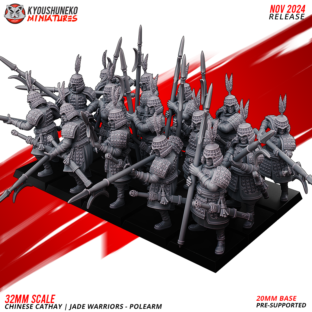 Jade Warriors - Polearm, Kyoushuneko Miniatures
