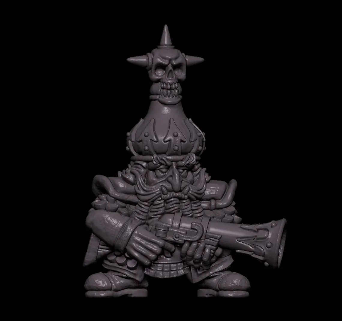 evil dwarf gunner, fabelzel miniatures