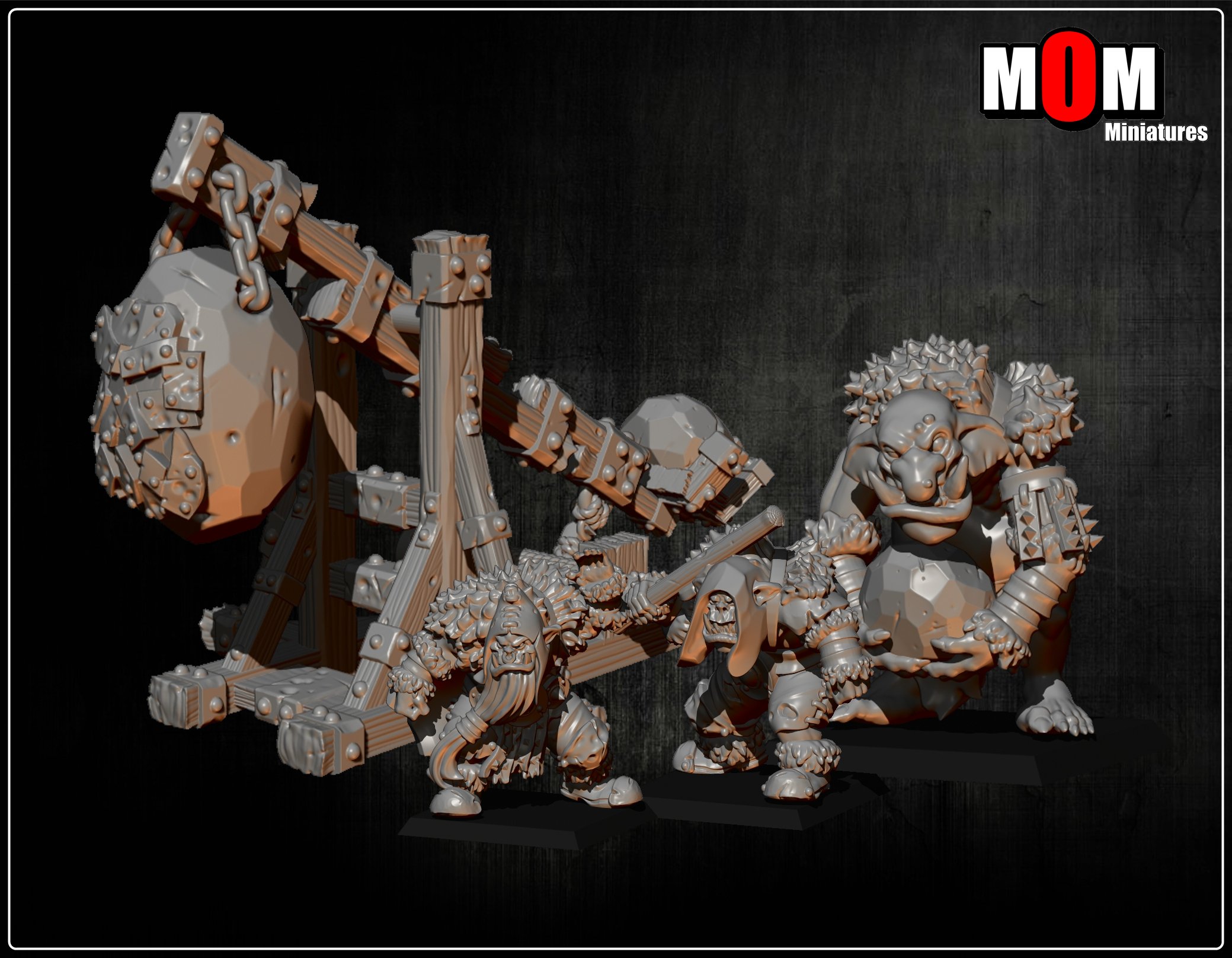 Orc Stone Thrower, Orcs- MoM Miniatures