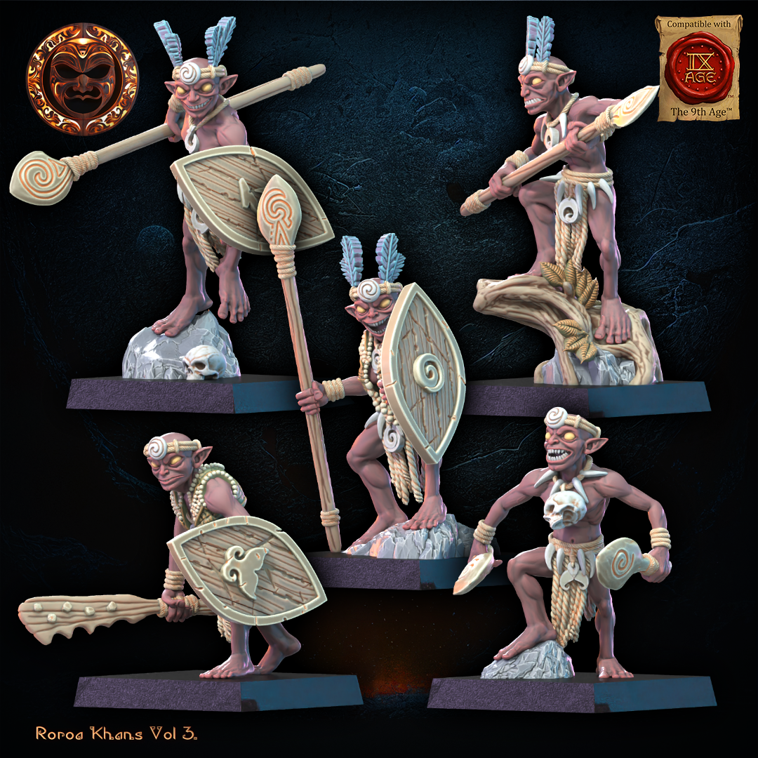 Yarablin Unit with Spears/Shield/Paired Weapons including Command Group, Roroa Khans, Lost Kingdom