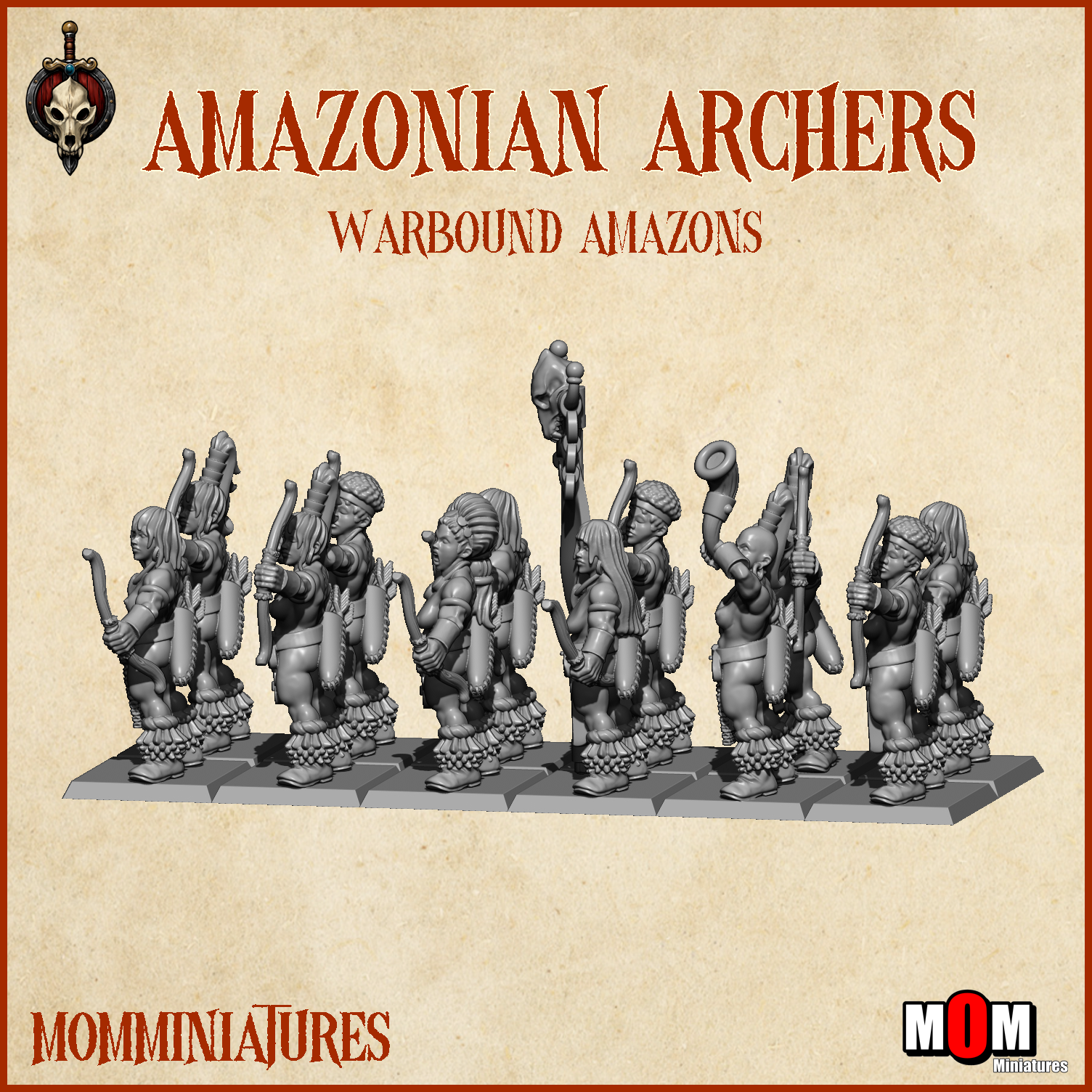 Amazonian Archers including Command Group, Warbound Amazons - MoM Miniatures
