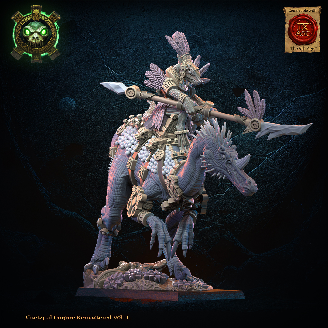 Itzcueye, Cuetpalli Heroine on Ceratomimus, Cuetzpal Empire, Lost Kingdom