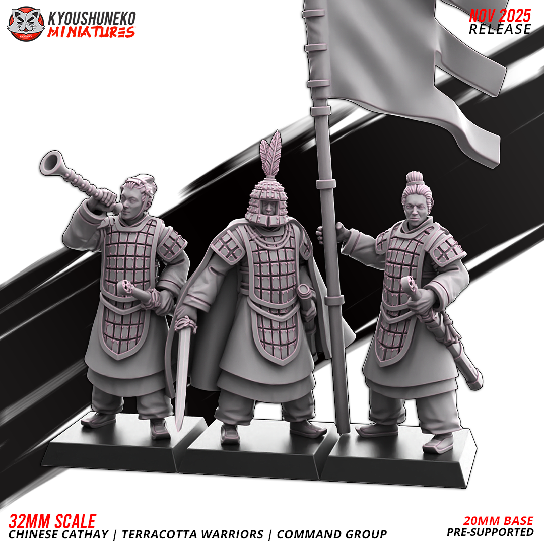 Terracotta Warriors Command Group, Chinese Cathay, Kyoushuneko Miniatures