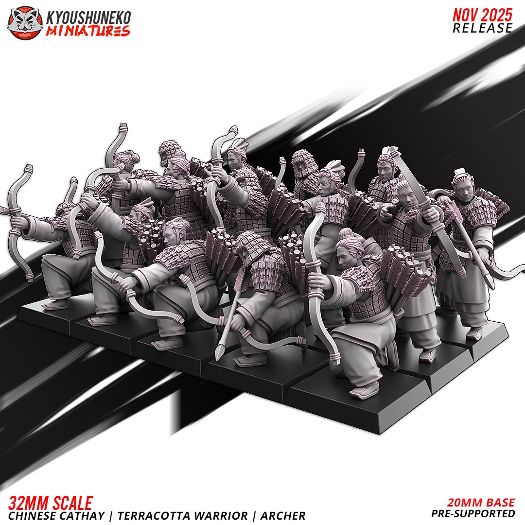Terracotta Warriors - Archers, Chinese Cathay, Kyoushuneko Miniatures