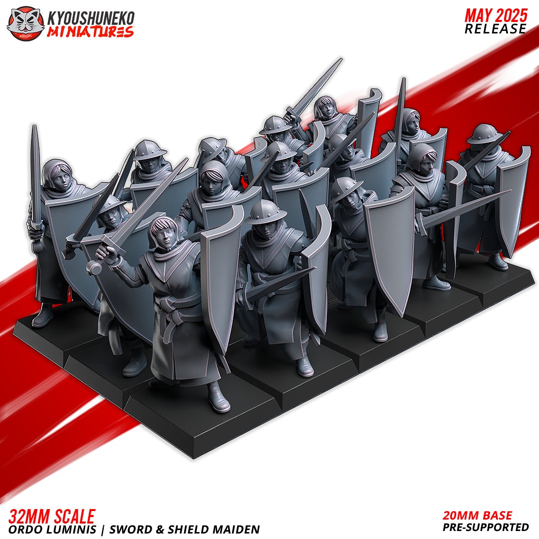 Sword and Shield Maiden, Ordo Luminis, Kyoushuneko Miniatures