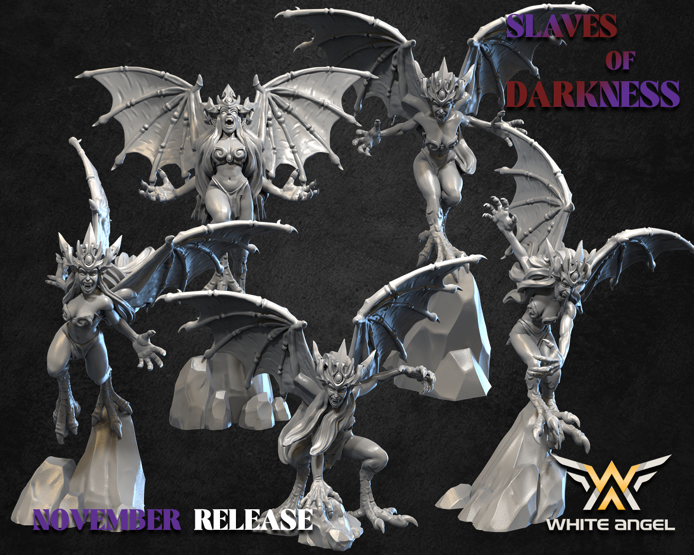 Harpies, Slaves of Darkness, White Angel Miniatures