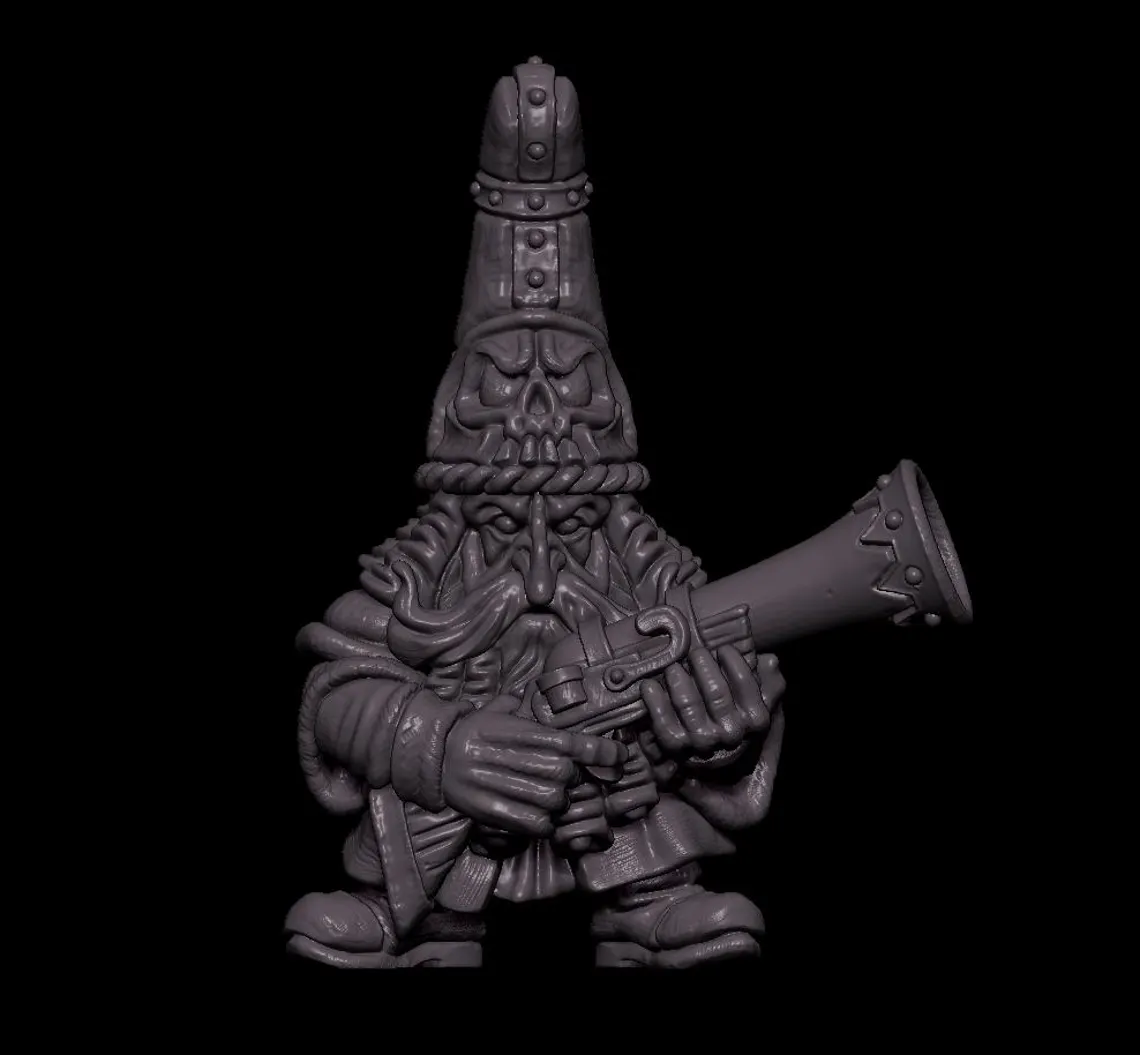 evil dwarf gunner, fabelzel miniatures