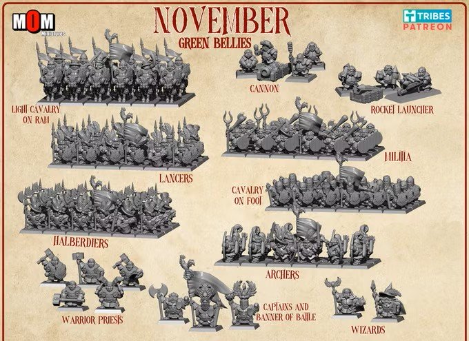 Greenbellies Army Bundle 1, Green Bellies - MoM Miniatures