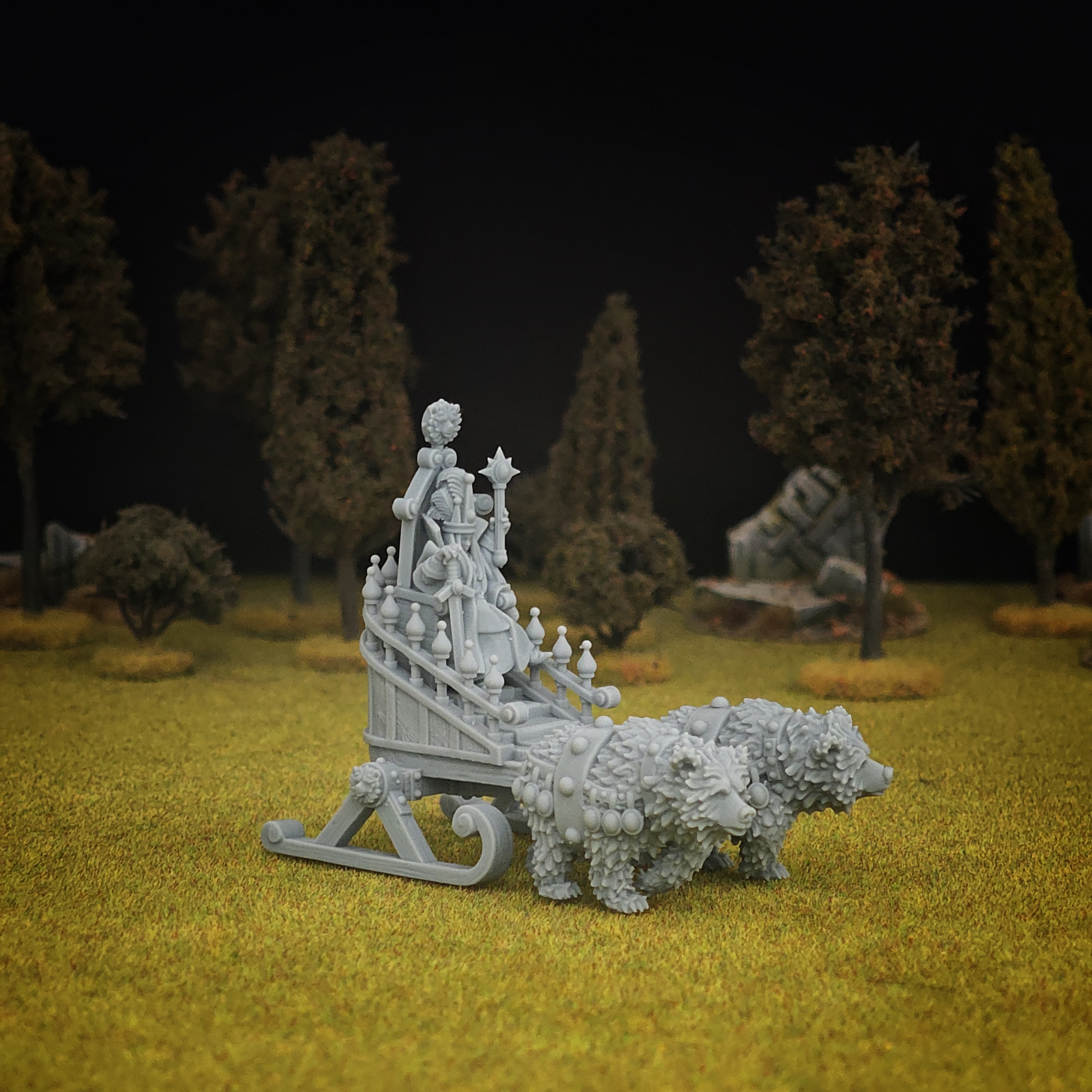 ice throne chariot, steppes mom miniatures