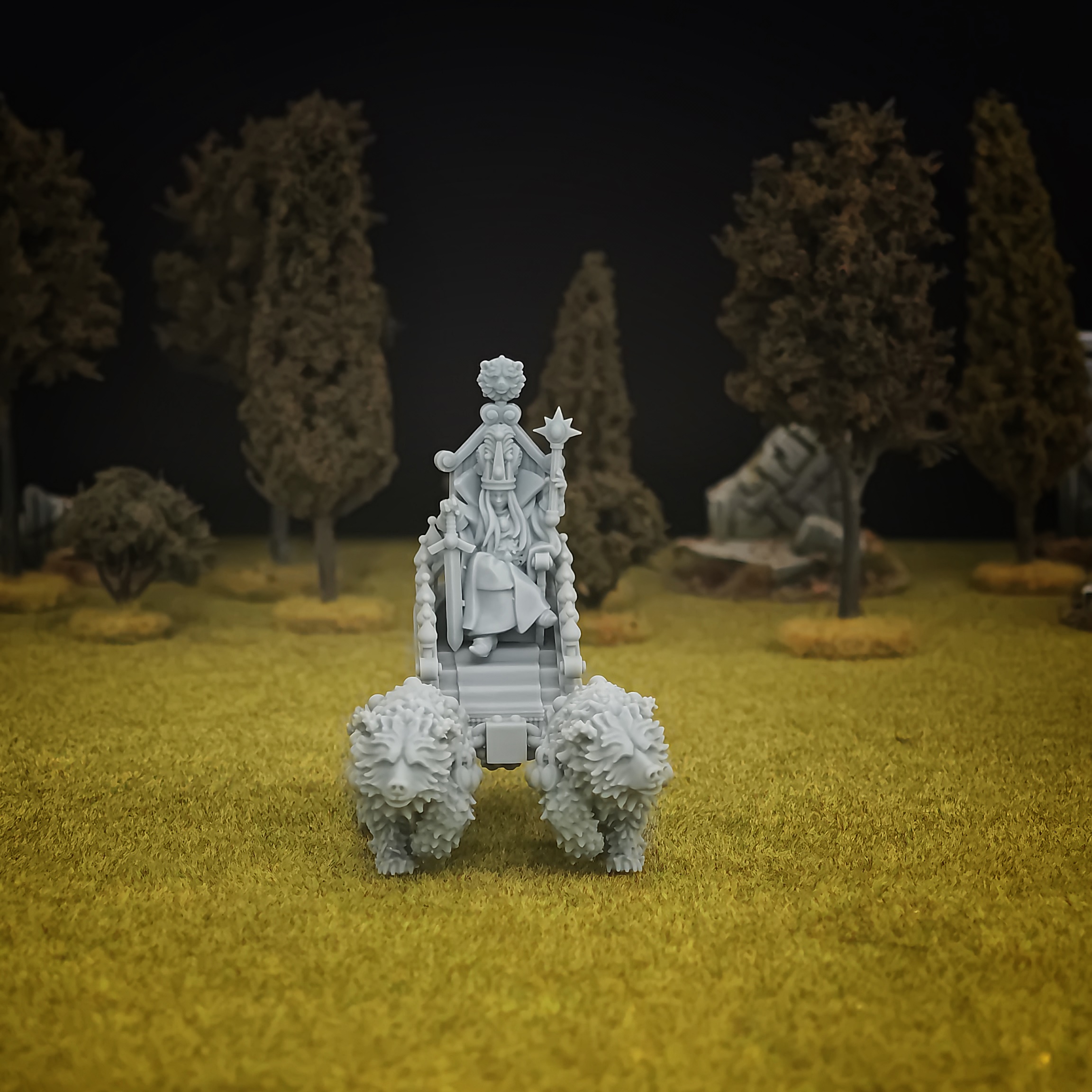 ice throne chariot, steppes mom miniatures