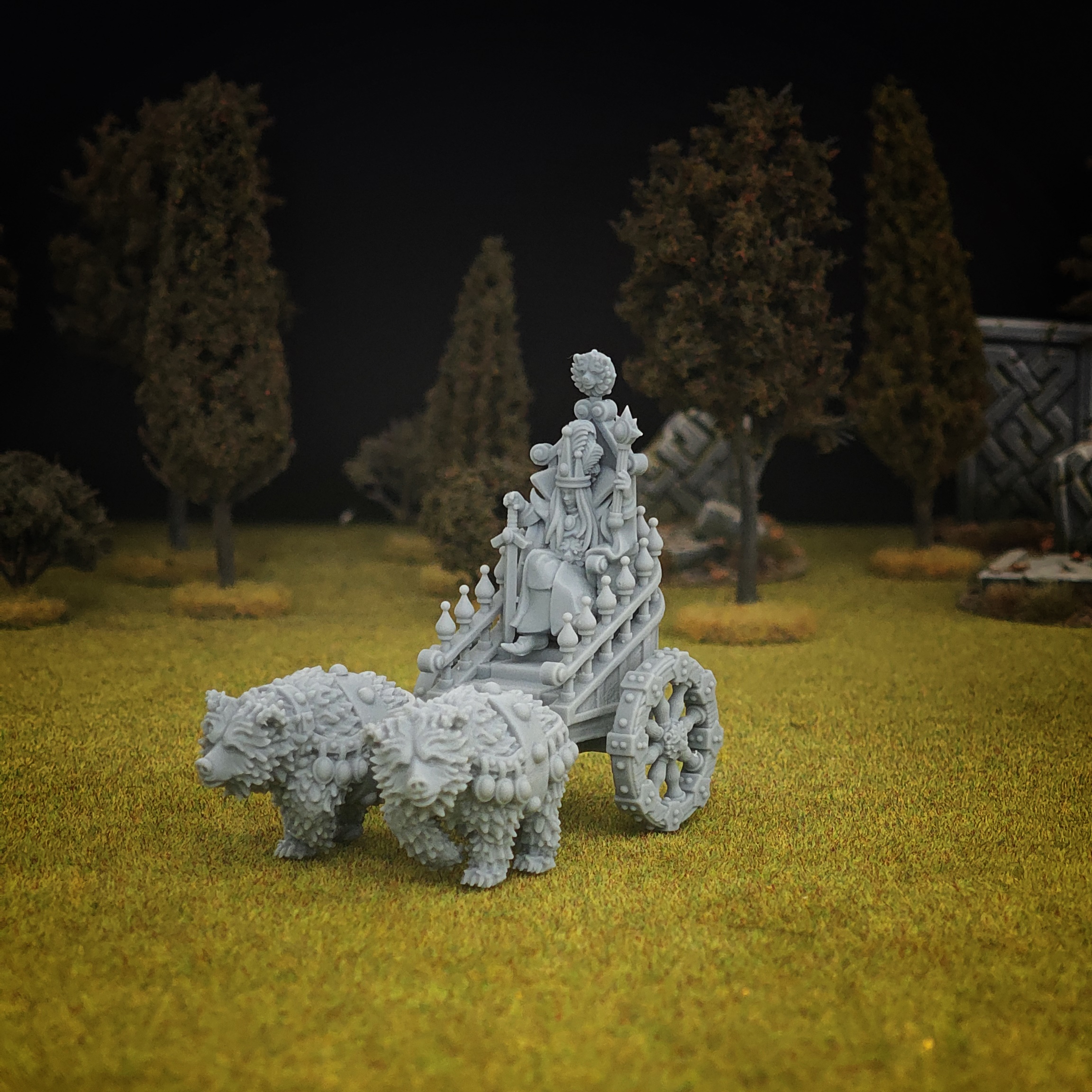 ice throne chariot, steppes mom miniatures