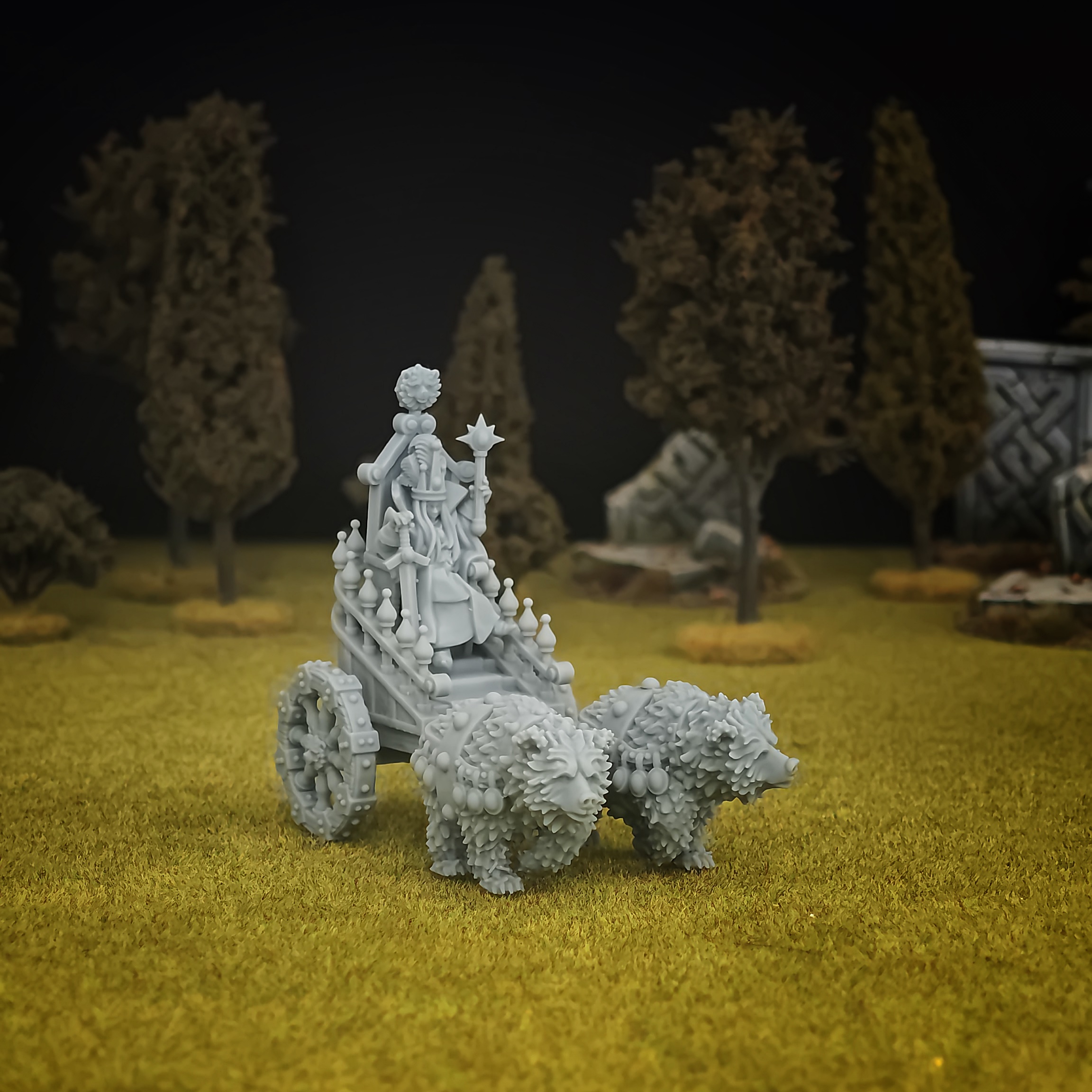 ice throne chariot, steppes mom miniatures