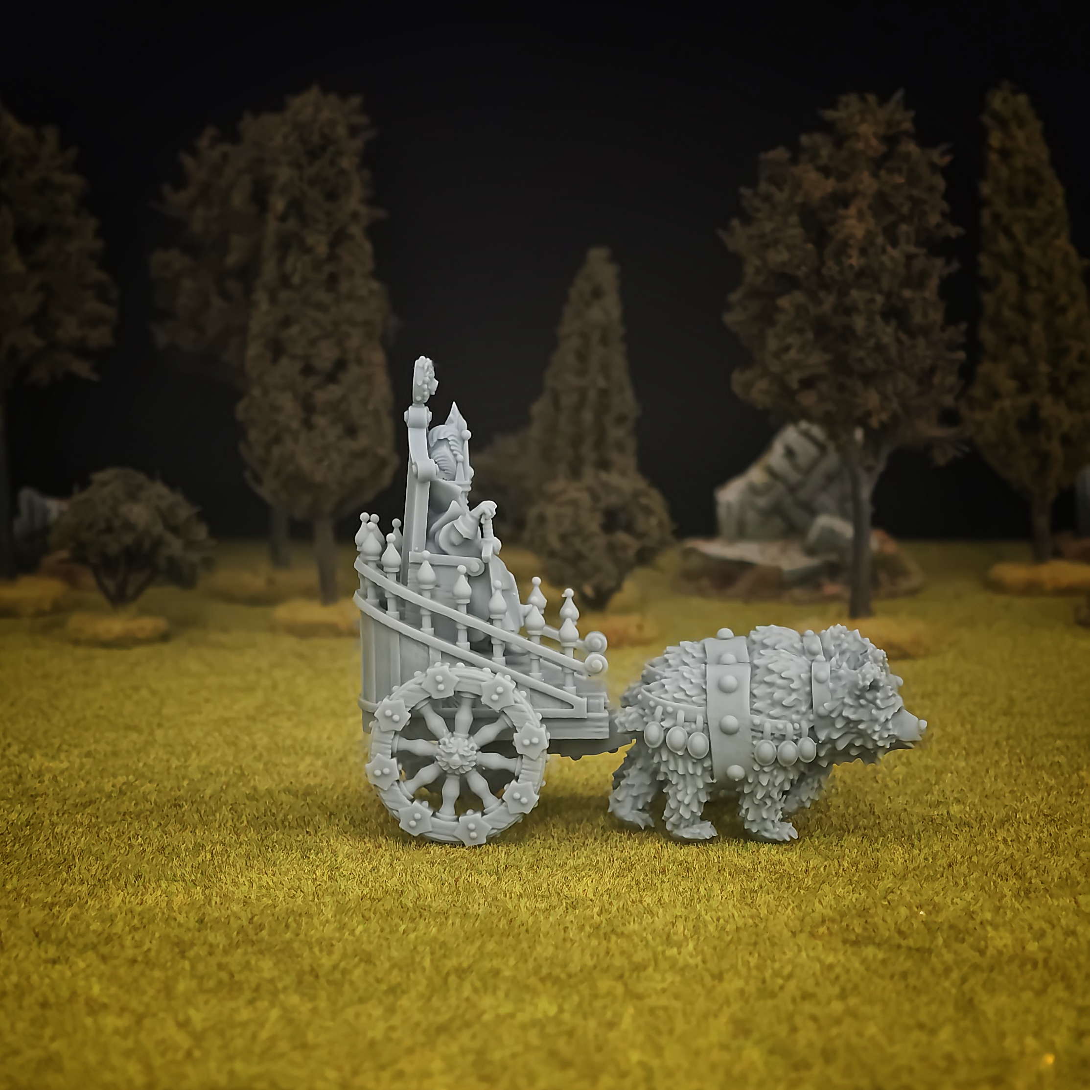 ice throne chariot, steppes mom miniatures