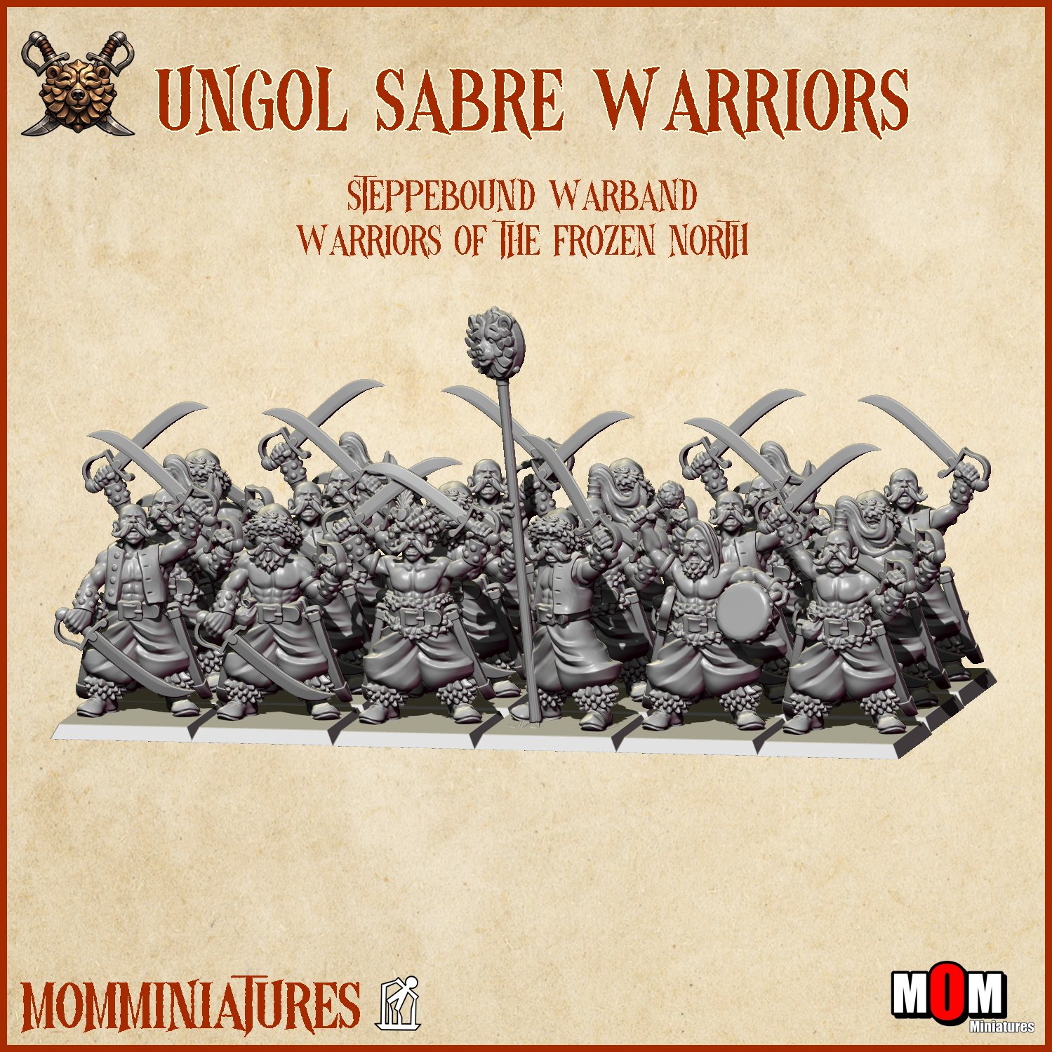 amazonian lancers including command group, warbound amazons mom miniatures (copy)