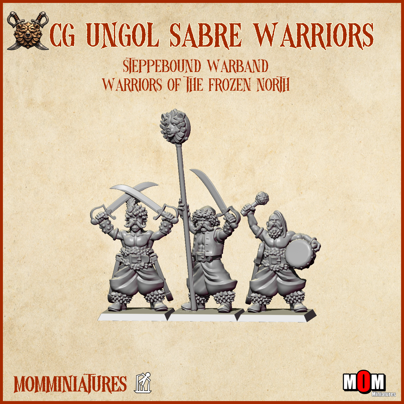amazonian lancers including command group, warbound amazons mom miniatures (copy)