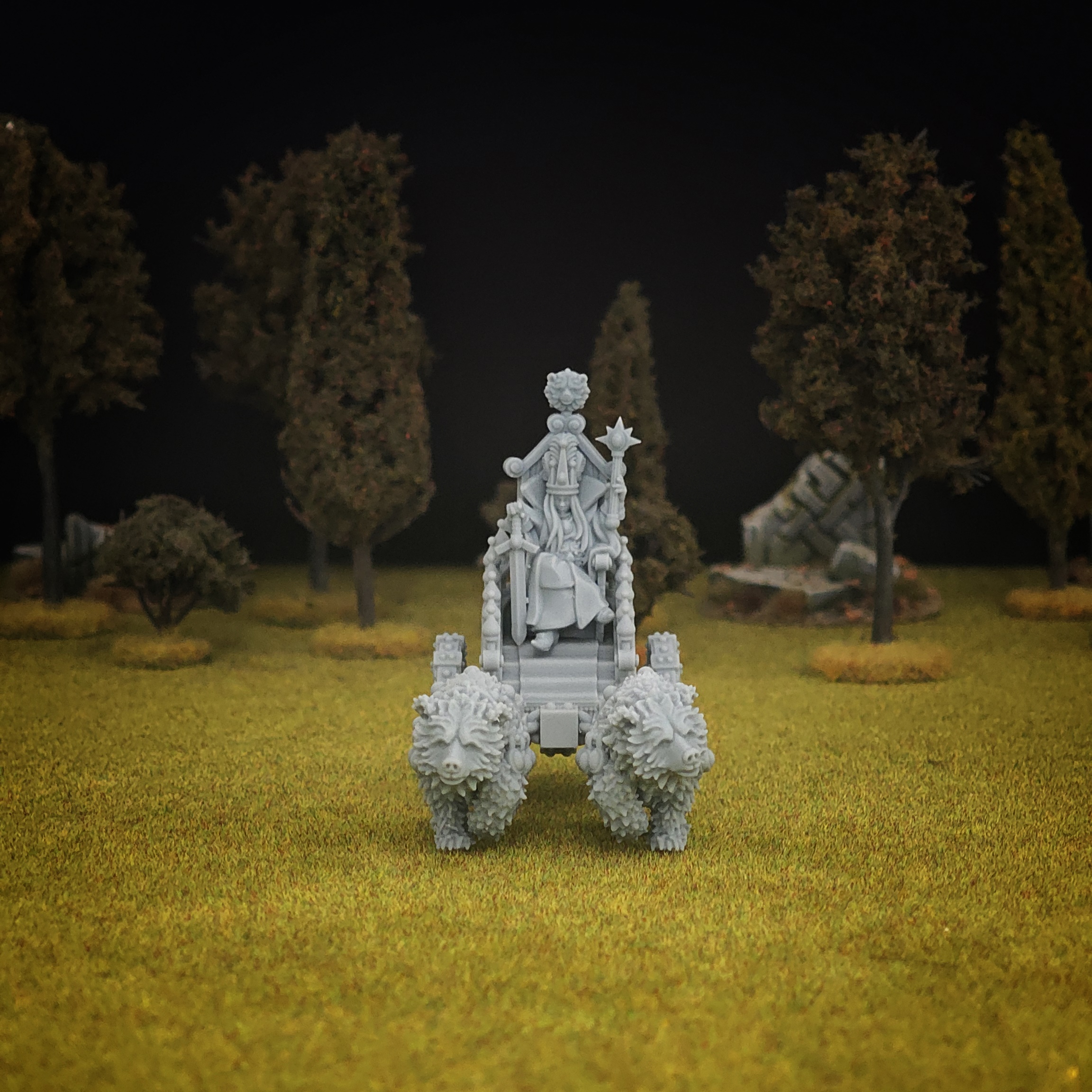 ice throne chariot, steppes mom miniatures