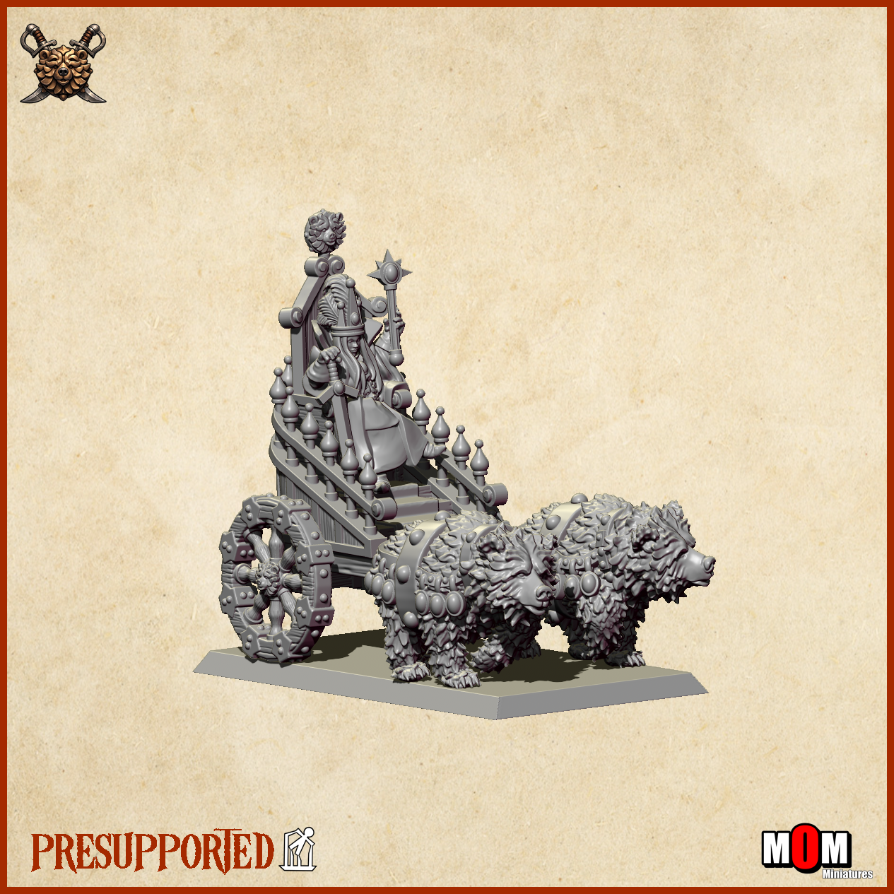 ice throne chariot, steppes mom miniatures
