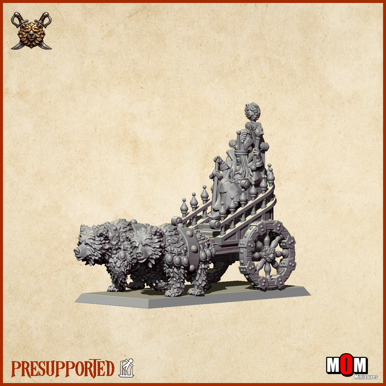 ice throne chariot, steppes mom miniatures