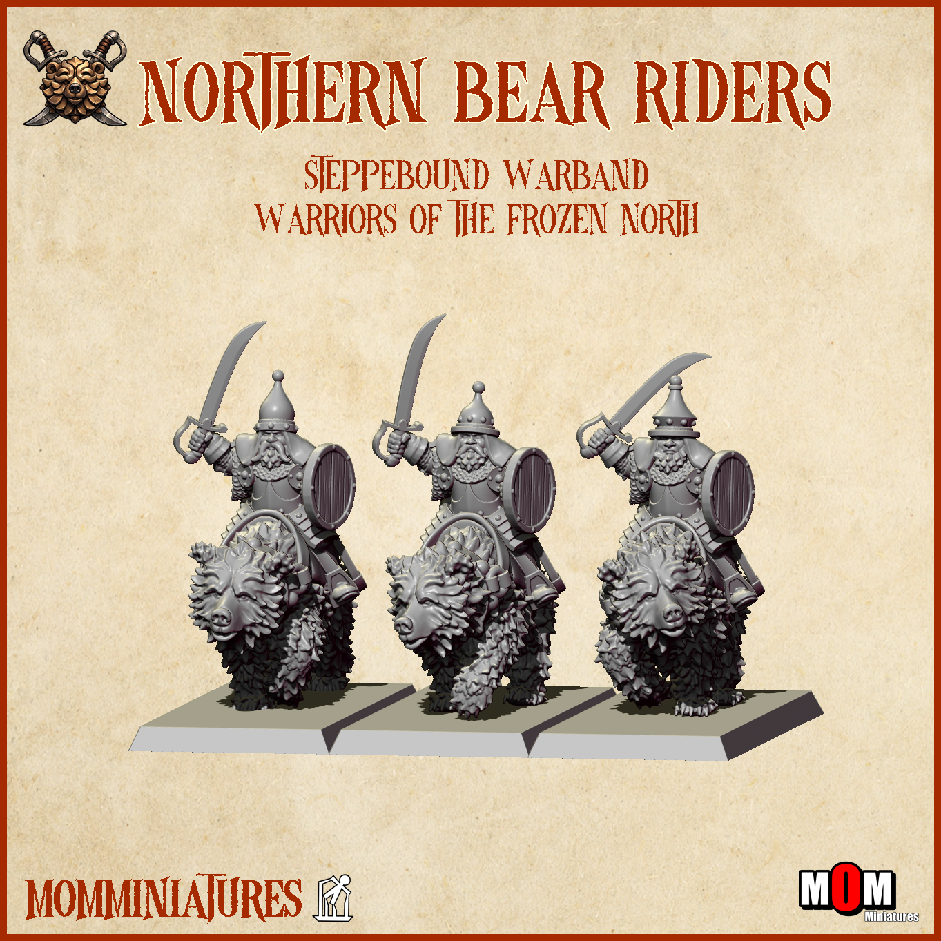 northern bear riders, steppes mom miniatures