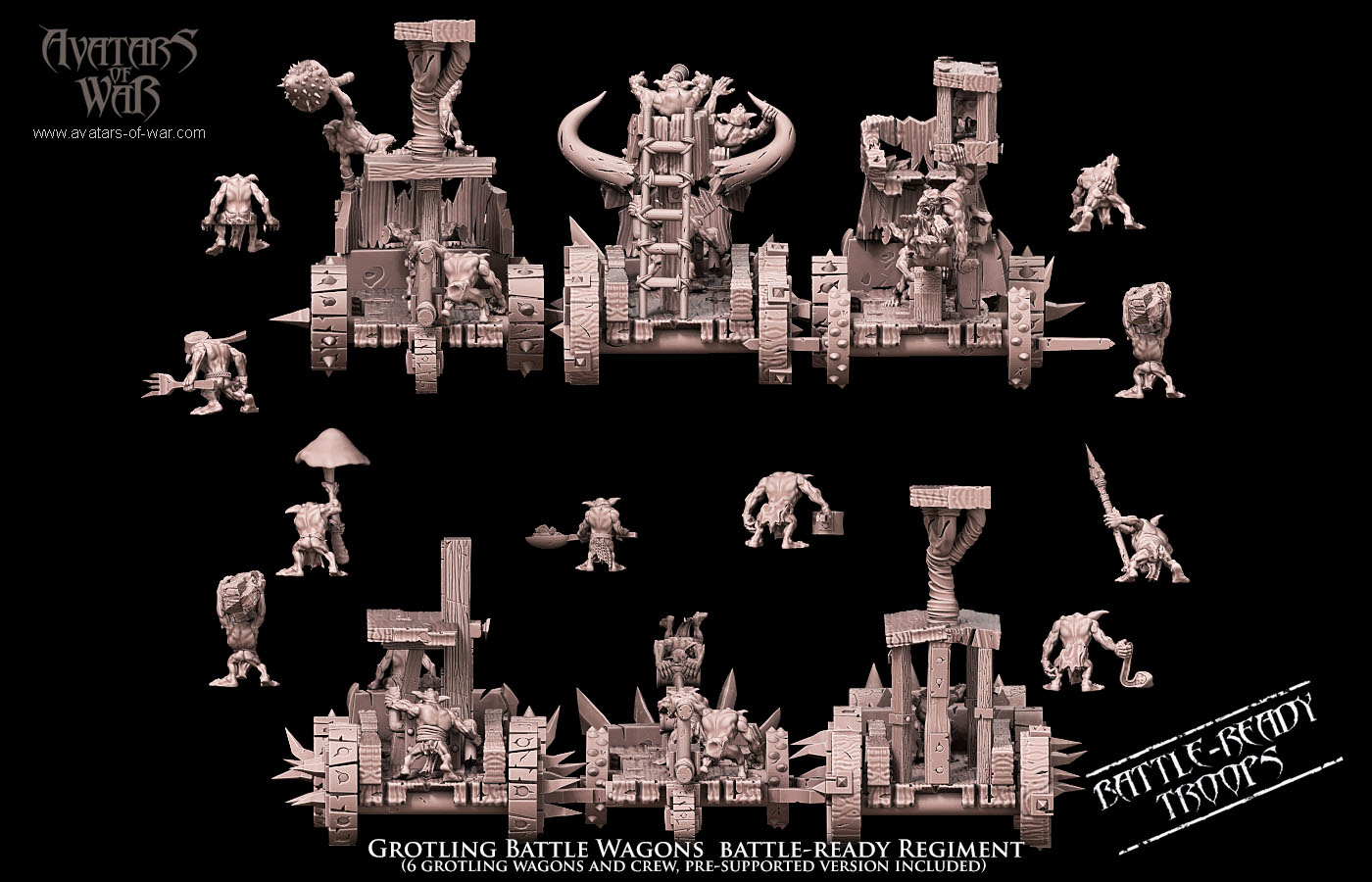 beast centaurs multi part regiment, beastmen avatars of war (copy)