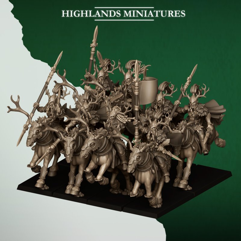 feral riders, feral elves highlands miniatures