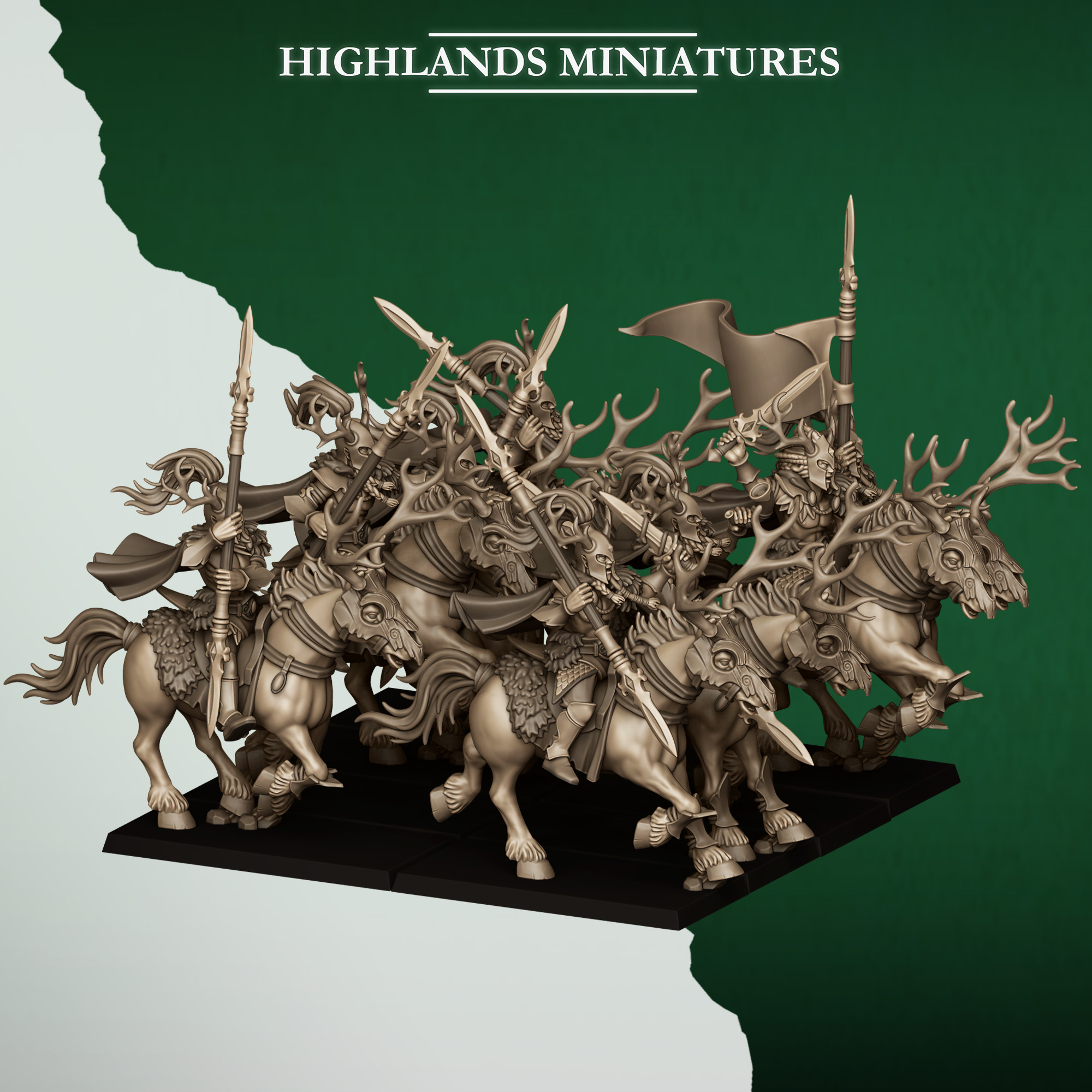 feral riders, feral elves highlands miniatures