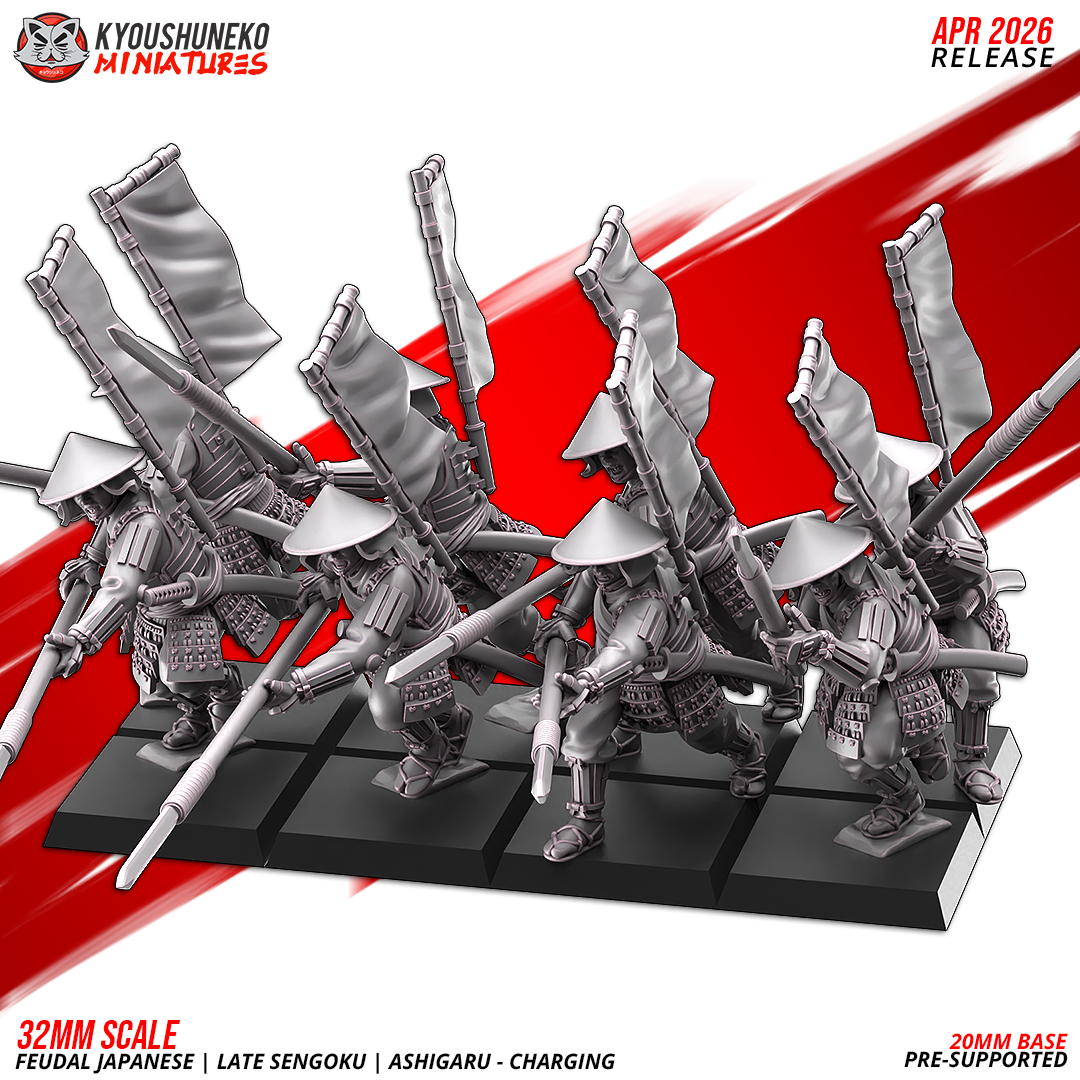 ashigaru — defending, chinese cathay, kyoushuneko miniatures
