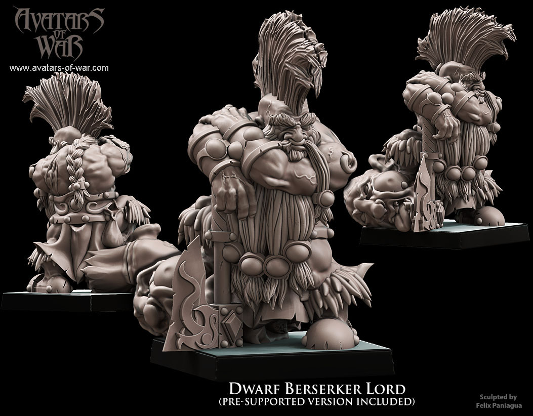 dwarf berserker lord, dwarfs avatars of war
