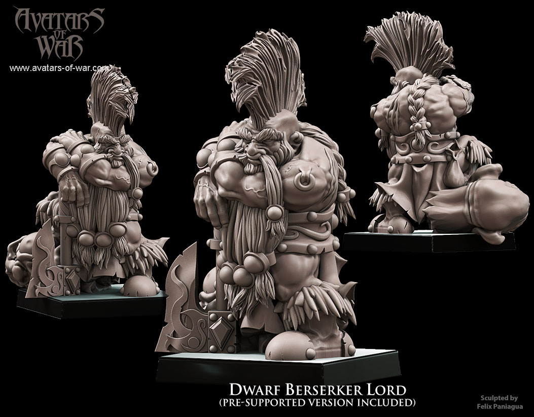 dwarf berserker lord, dwarfs avatars of war