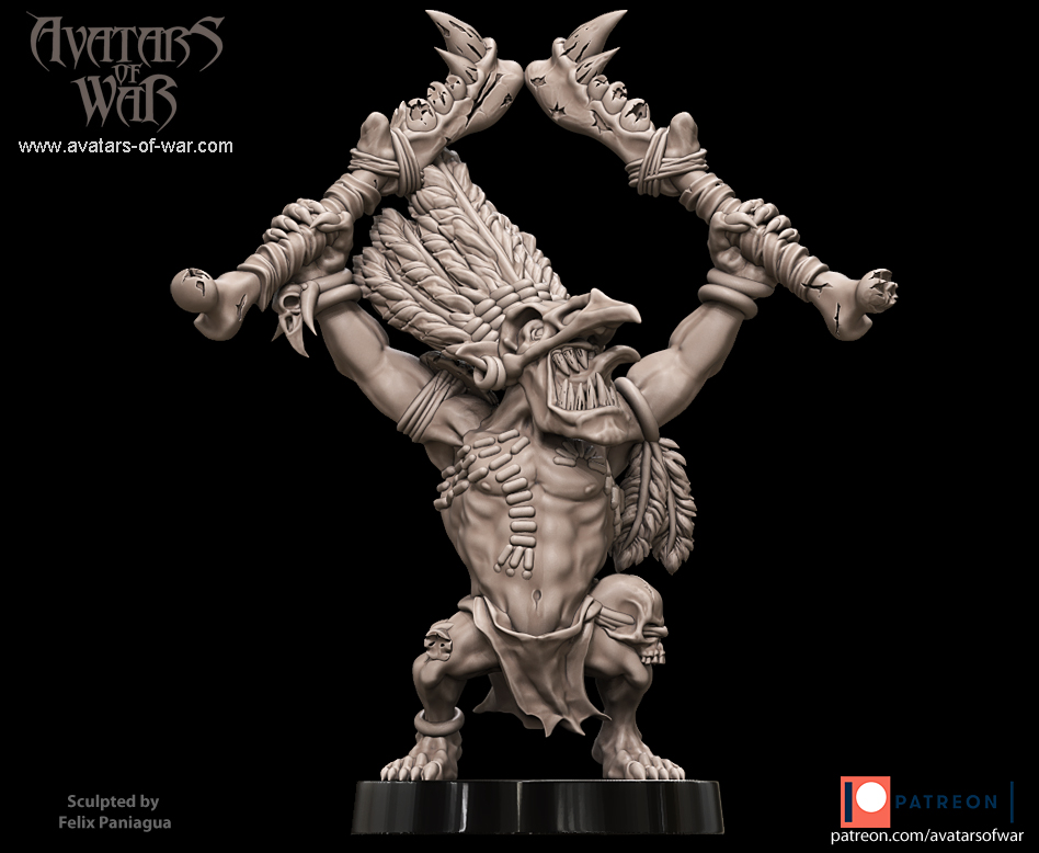 skeleton goblin champion, undead avatars of war (copy)