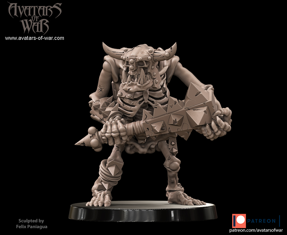 orc skeletons multi part regiment, undead, avatars of war