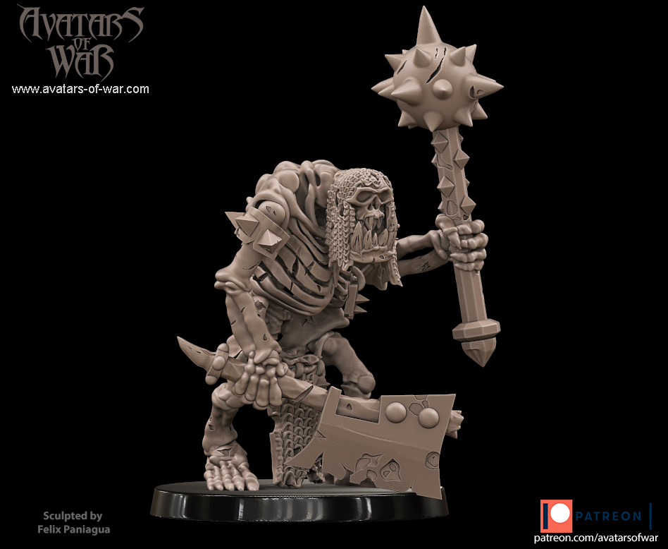 orc skeletons multi part regiment, undead, avatars of war