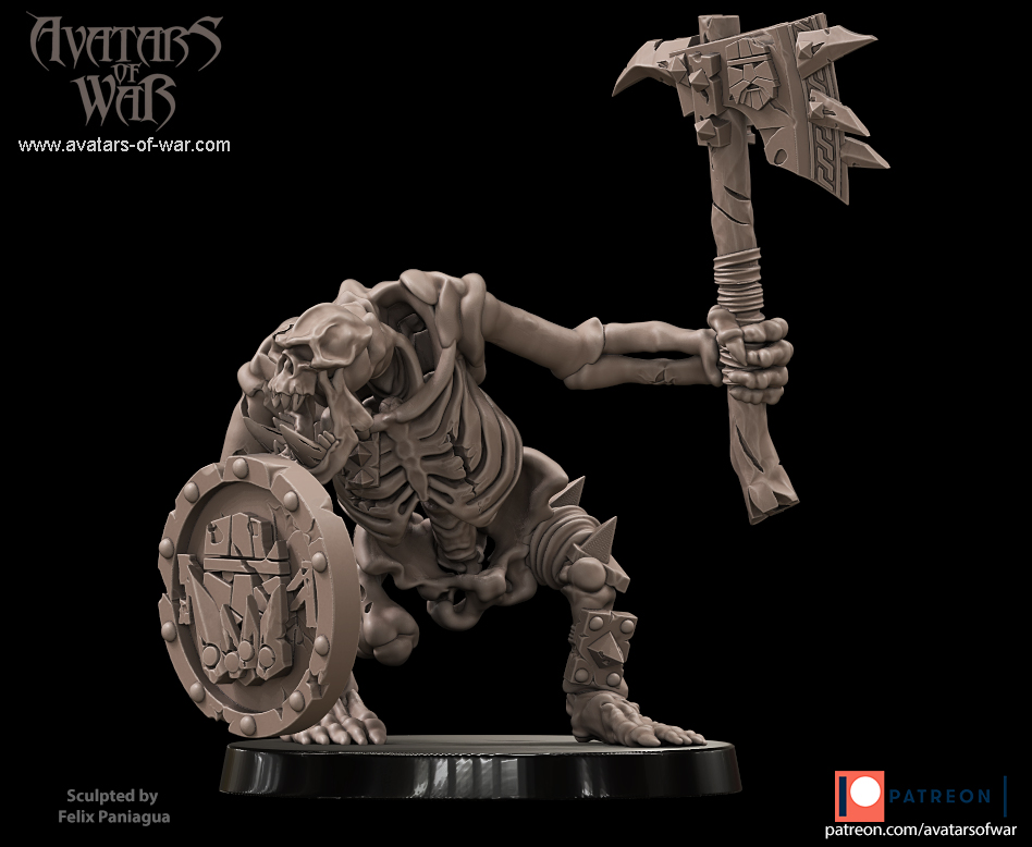orc skeletons multi part regiment, undead, avatars of war