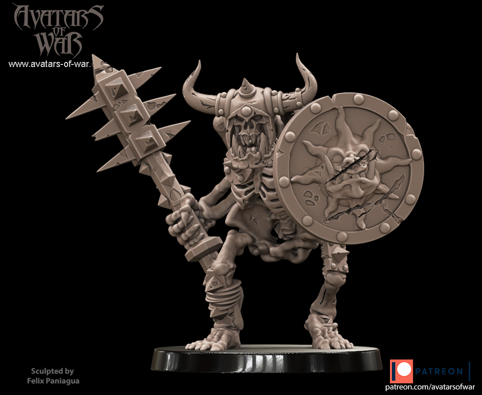 orc skeletons multi part regiment, undead, avatars of war