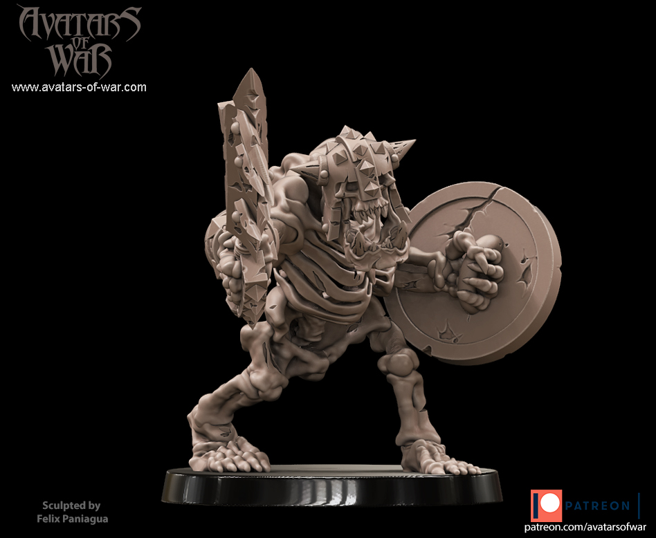 orc skeletons multi part regiment, undead, avatars of war
