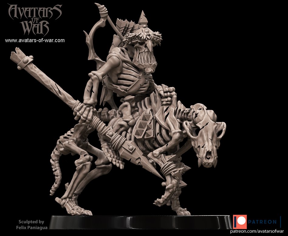 goblin skeleton wolfrider , orcs & goblins avatars of war (copy) (copy)