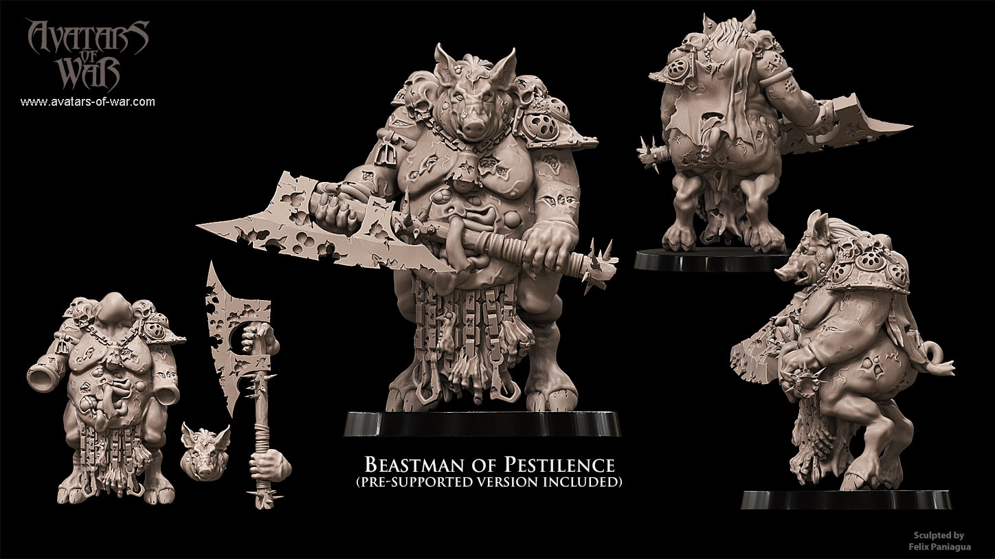 beastman lord of pestilence, beastmen avatars of war