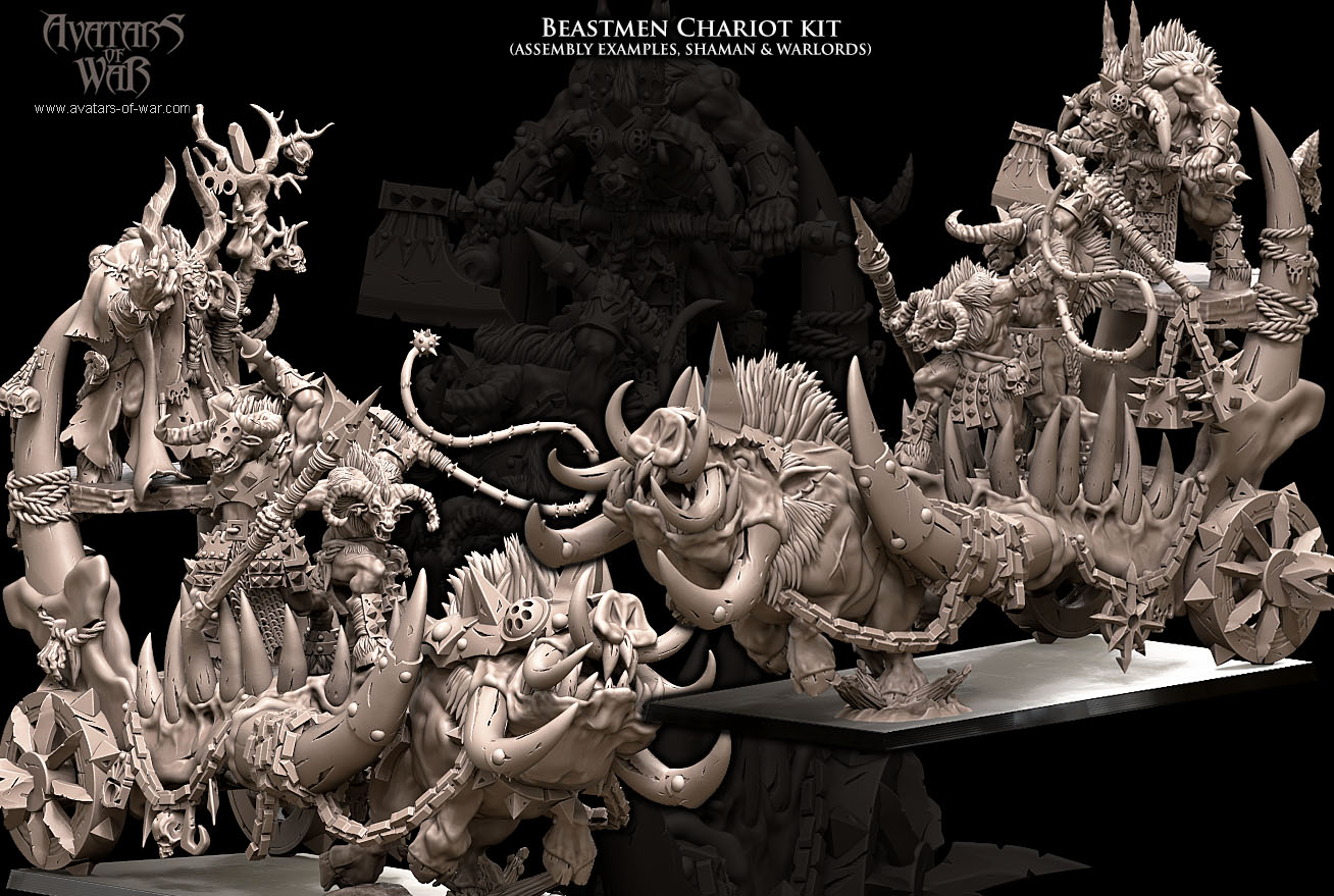 beastmen chariot bundle, beastmen avatars of war