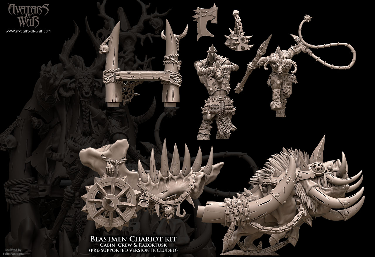 beastmen chariot bundle, beastmen avatars of war